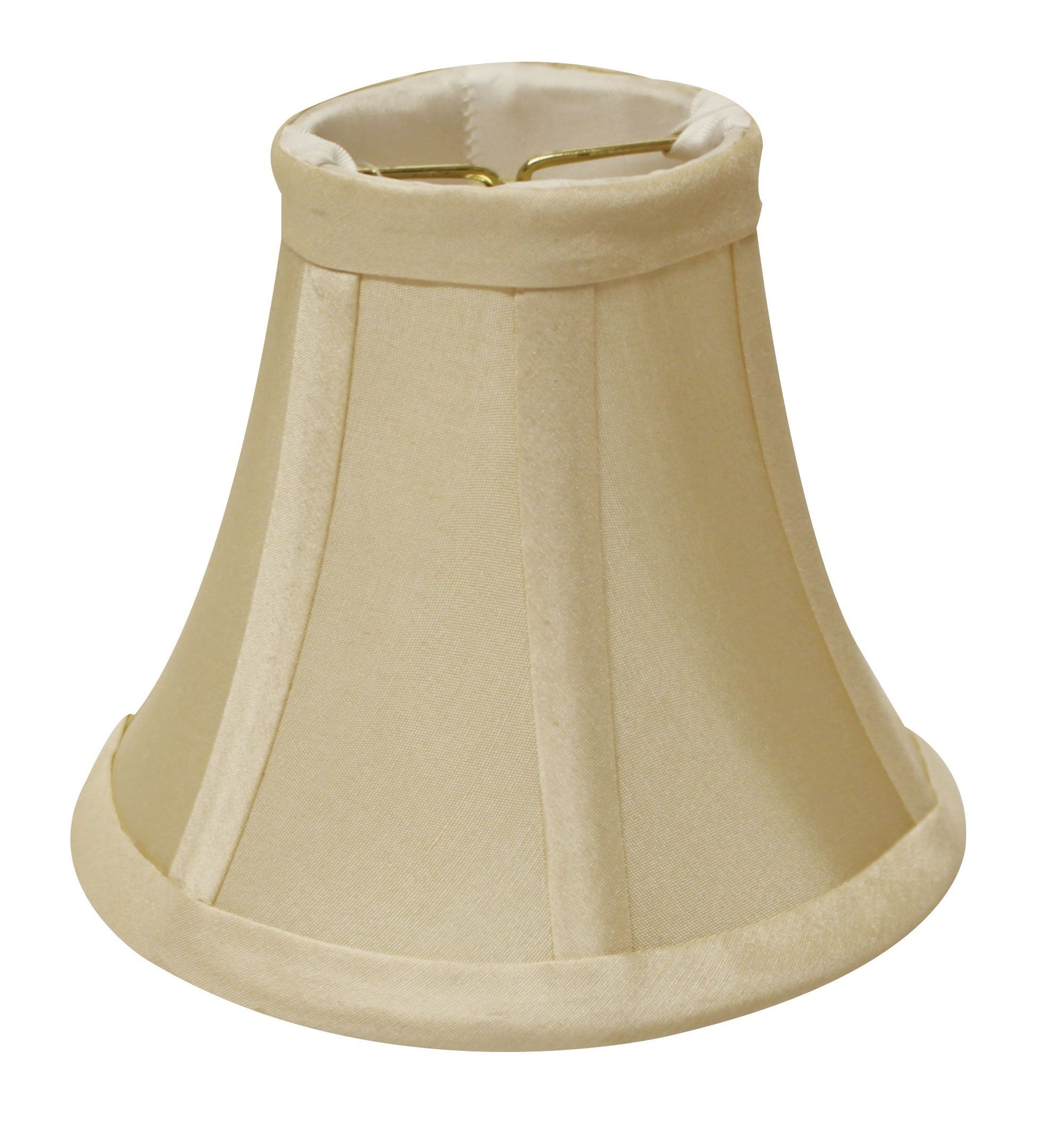 HomeRoots 6" Bright Yellow Slanted Chandelier Dupioni Lampshades in Set of 6
