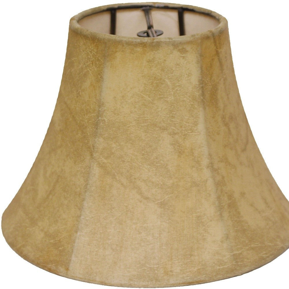 HomeRoots 6" Faux Snakeskin Slanted Chandelier Parchment Lampshades in Set of 6