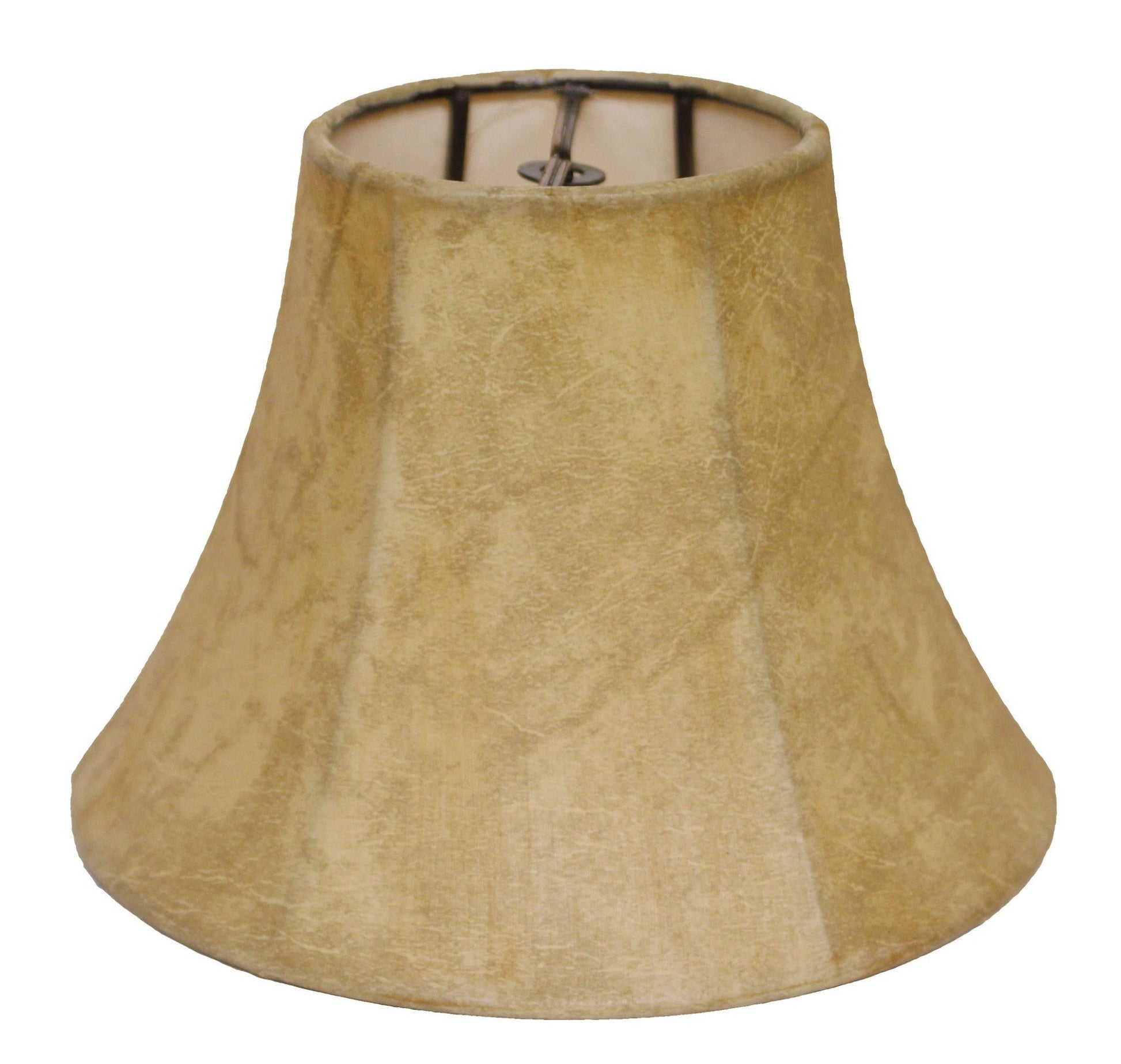 HomeRoots 6" Faux Snakeskin Slanted Chandelier Parchment Lampshades in Set of 6