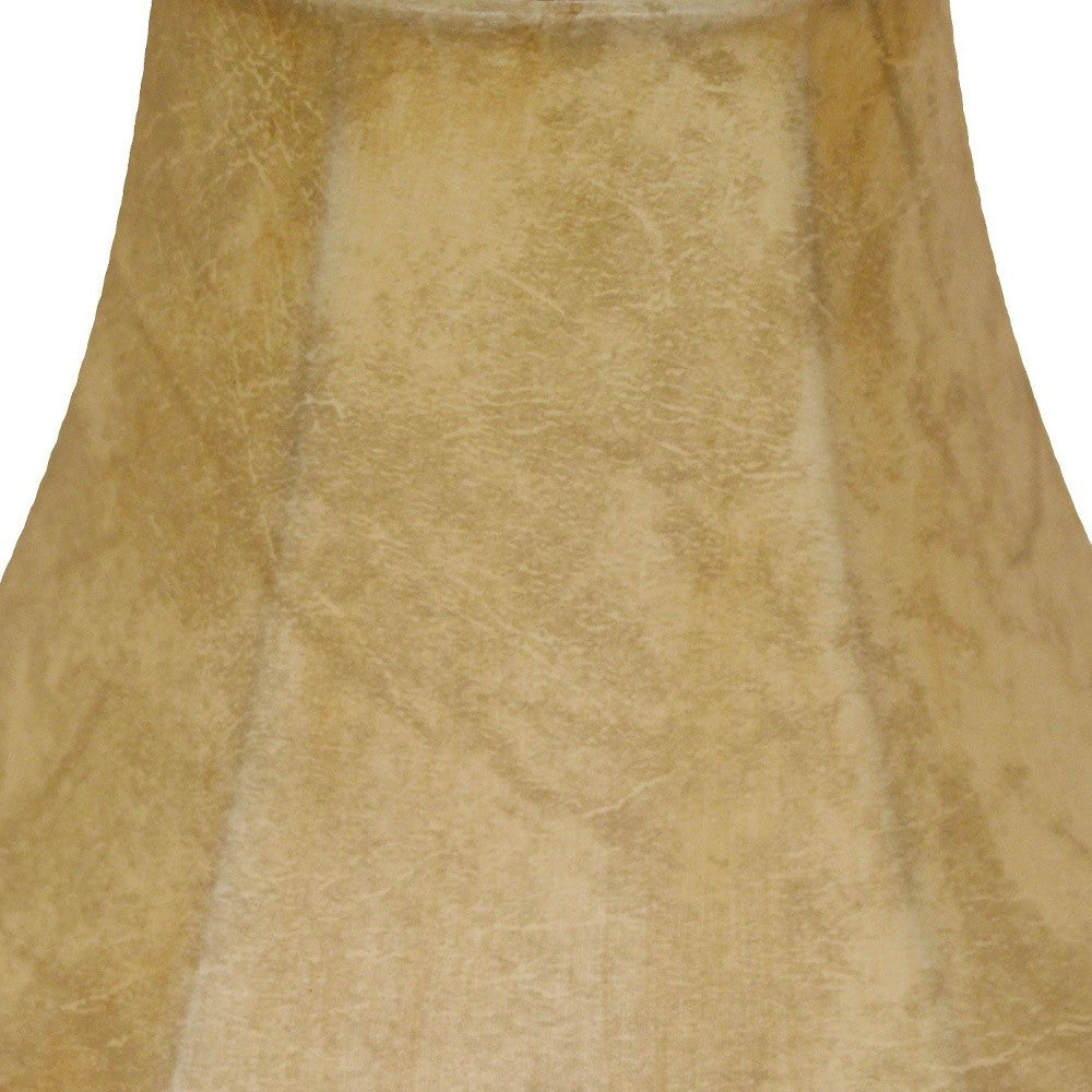 HomeRoots 6" Faux Snakeskin Slanted Chandelier Parchment Lampshades in Set of 6