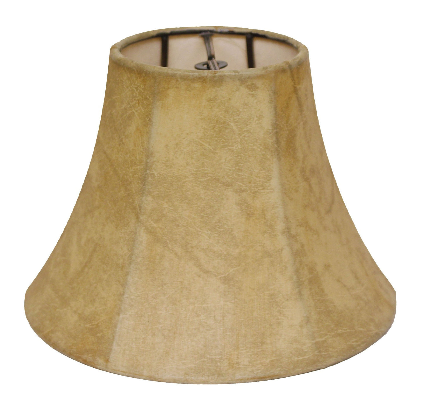 HomeRoots 6" Faux Snakeskin Slanted Chandelier Parchment Lampshades in Set of 6