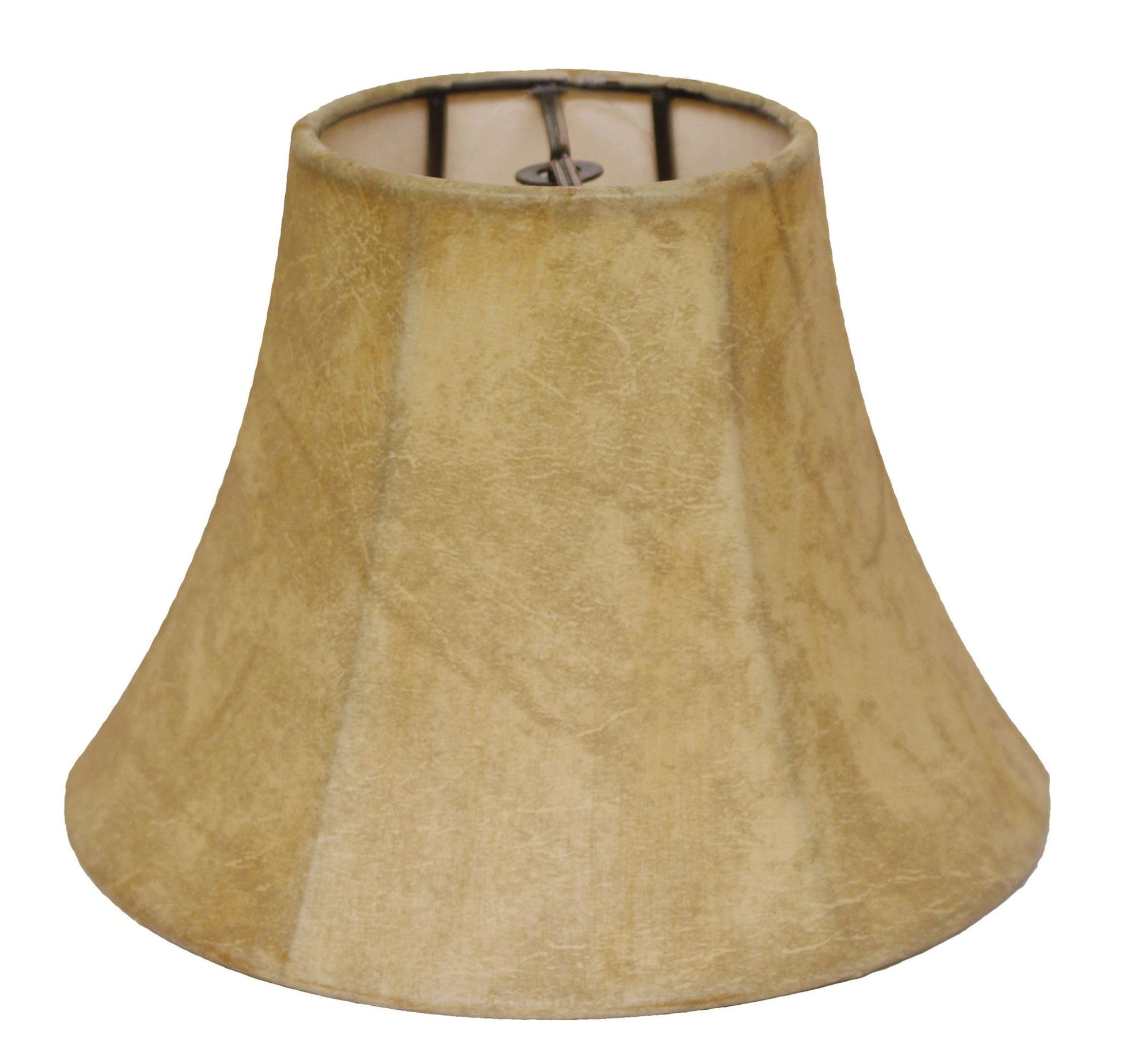 HomeRoots 6" Faux Snakeskin Slanted Chandelier Parchment Lampshades in Set of 6