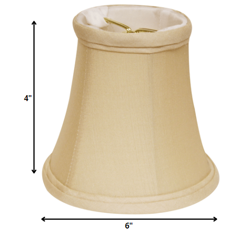 HomeRoots 6" Inherent Slanted Chandelier Silk Lampshades in Set of 6