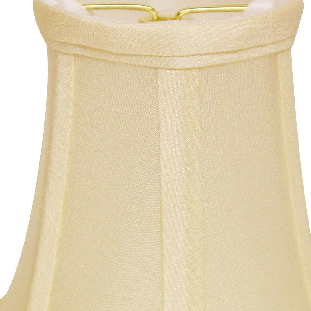 HomeRoots 6" Ivory Slanted Chandelier Dupioni Lampshades in Set of 6