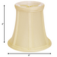 HomeRoots 6" Ivory Slanted Chandelier Dupioni Lampshades in Set of 6