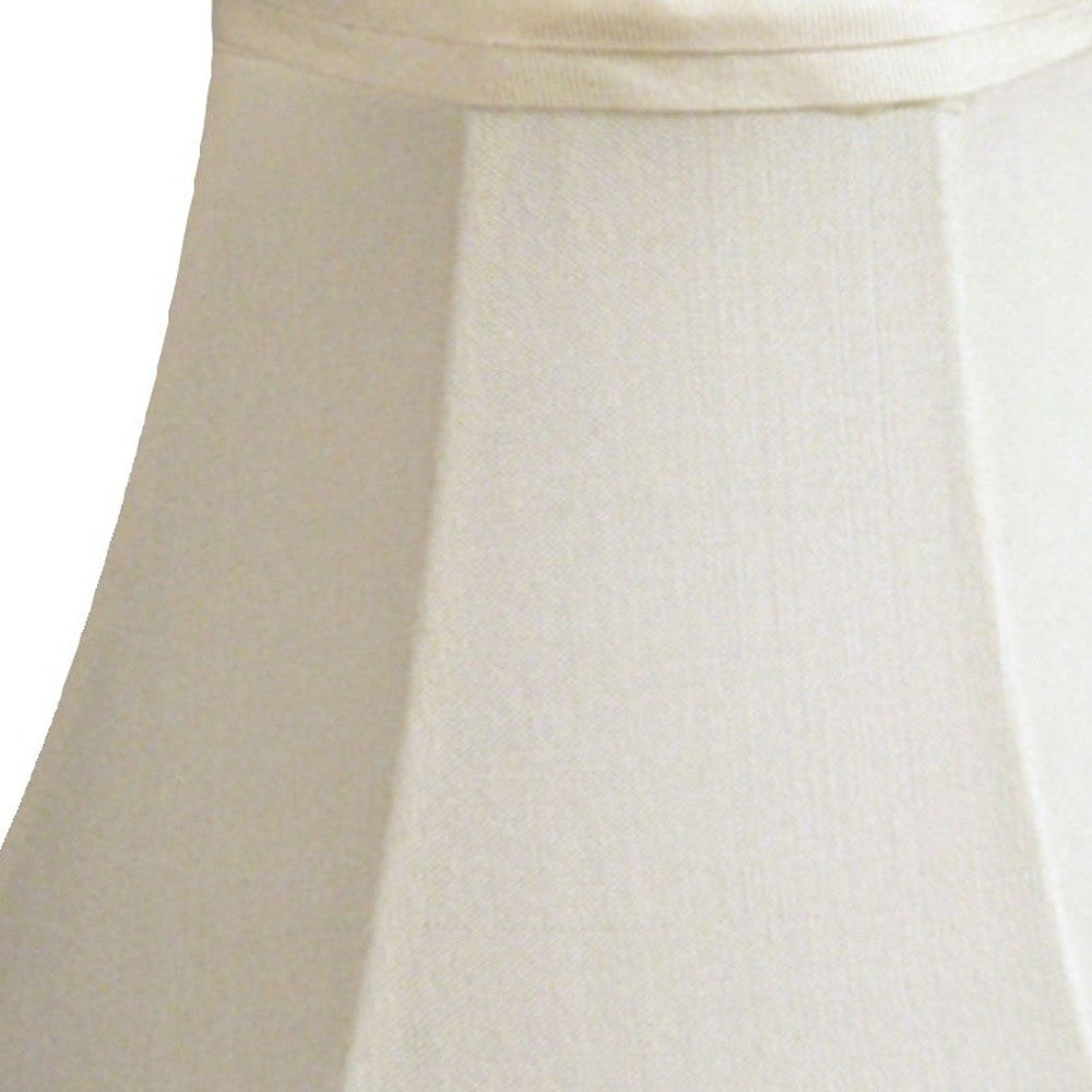 HomeRoots 6" Ivory Slanted Chandelier Pongee Shantung Lampshades in Set of 6