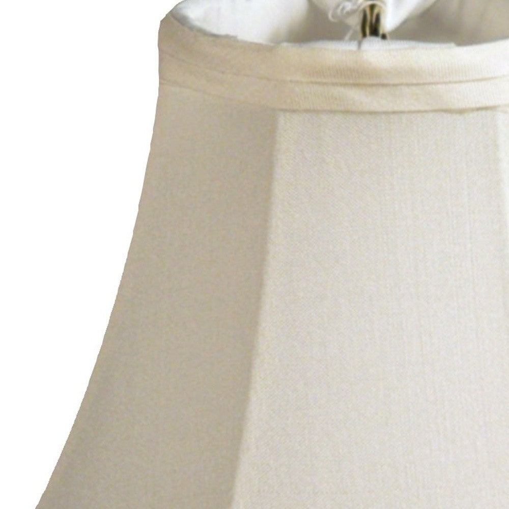 HomeRoots 6" Ivory Slanted Chandelier Pongee Shantung Lampshades in Set of 6