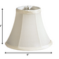 HomeRoots 6" Ivory Slanted Chandelier Pongee Shantung Lampshades in Set of 6
