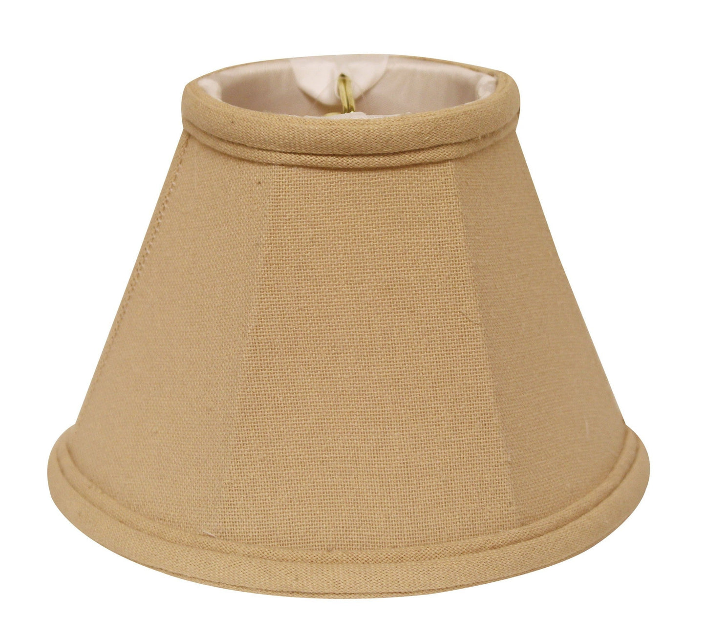 HomeRoots 6" Parchment Beige Premium Chandelier Linen Lampshades in Set of 6
