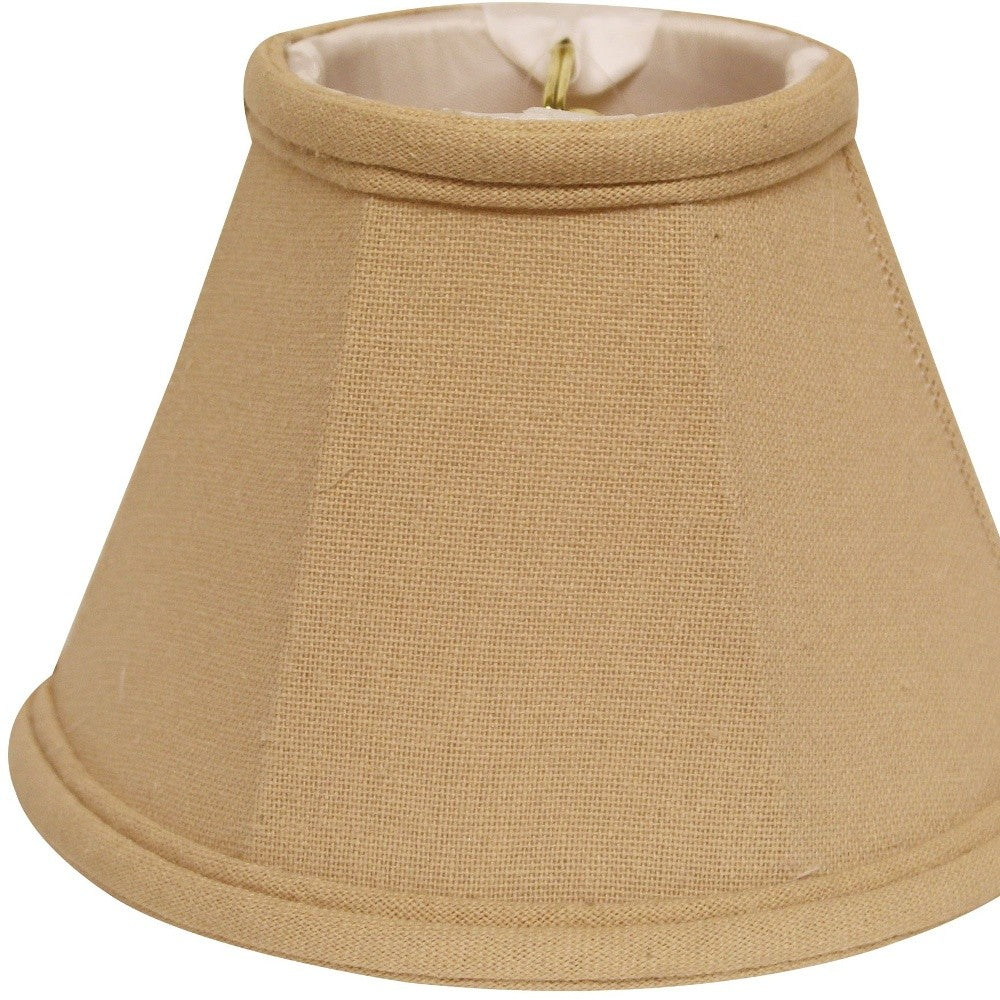 HomeRoots 6" Parchment Beige Premium Chandelier Linen Lampshades in Set of 6