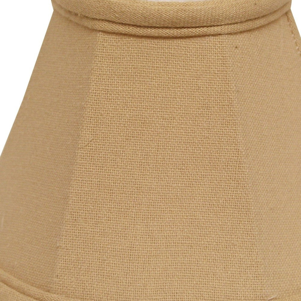 HomeRoots 6" Parchment Beige Premium Chandelier Linen Lampshades in Set of 6