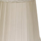 HomeRoots 6" Slate Grey Slanted Pleat Chandelier Silk Lampshades in Set of 6