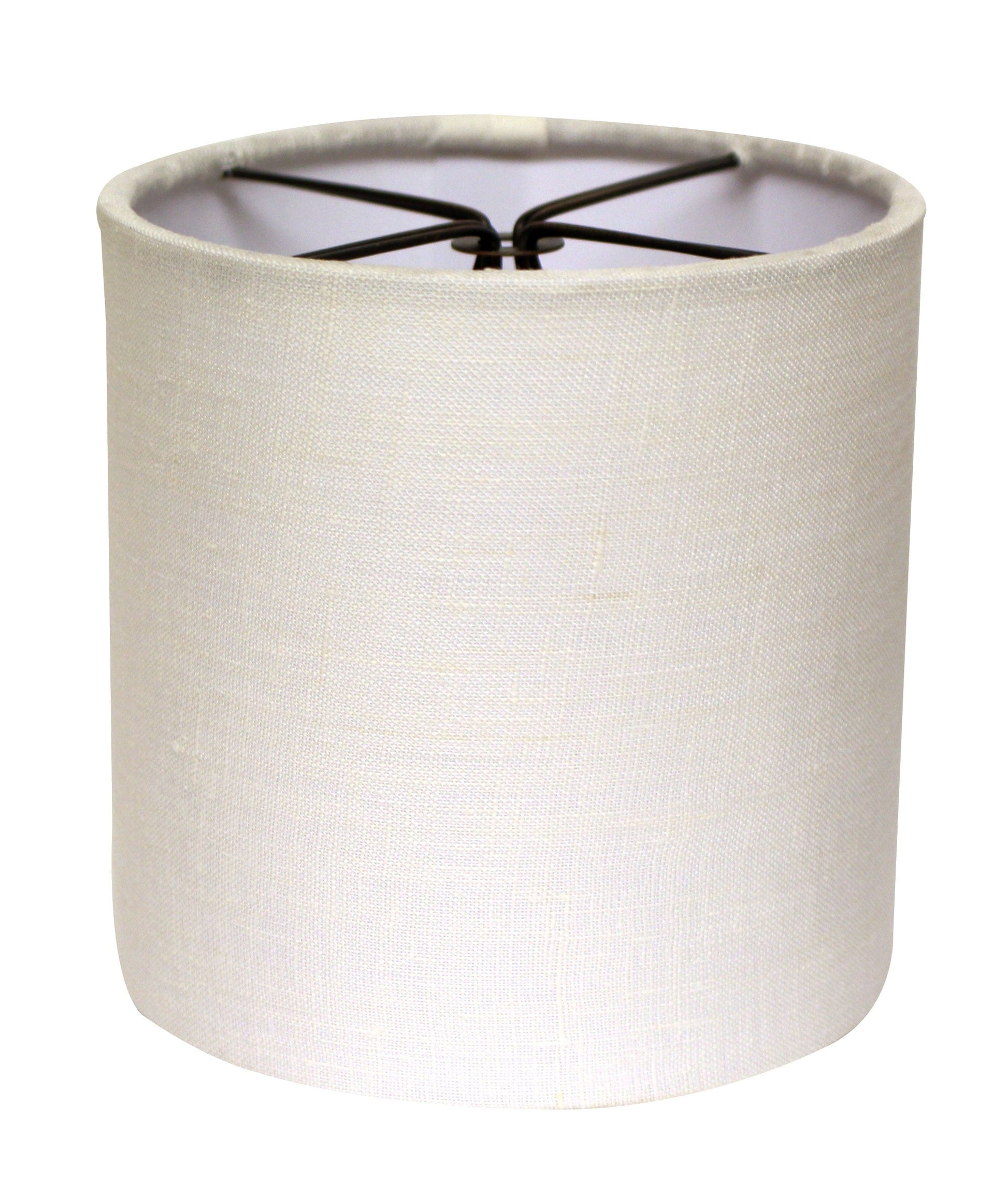 HomeRoots 6" Snow Drum Chandelier Linen Lampshades in Set of 6