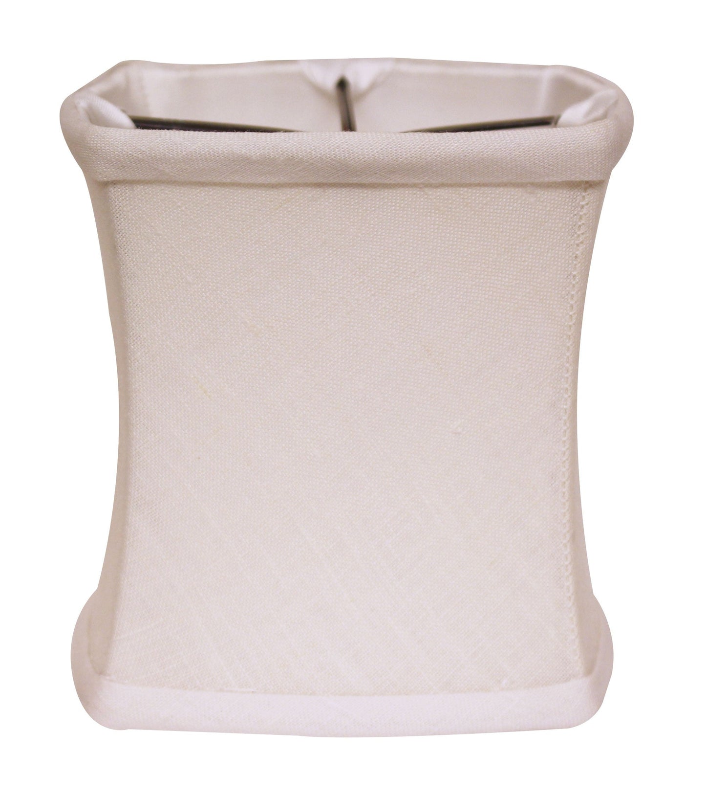 HomeRoots 6" Snow Soft Box Chandelier Linen Lampshades in Set of 6