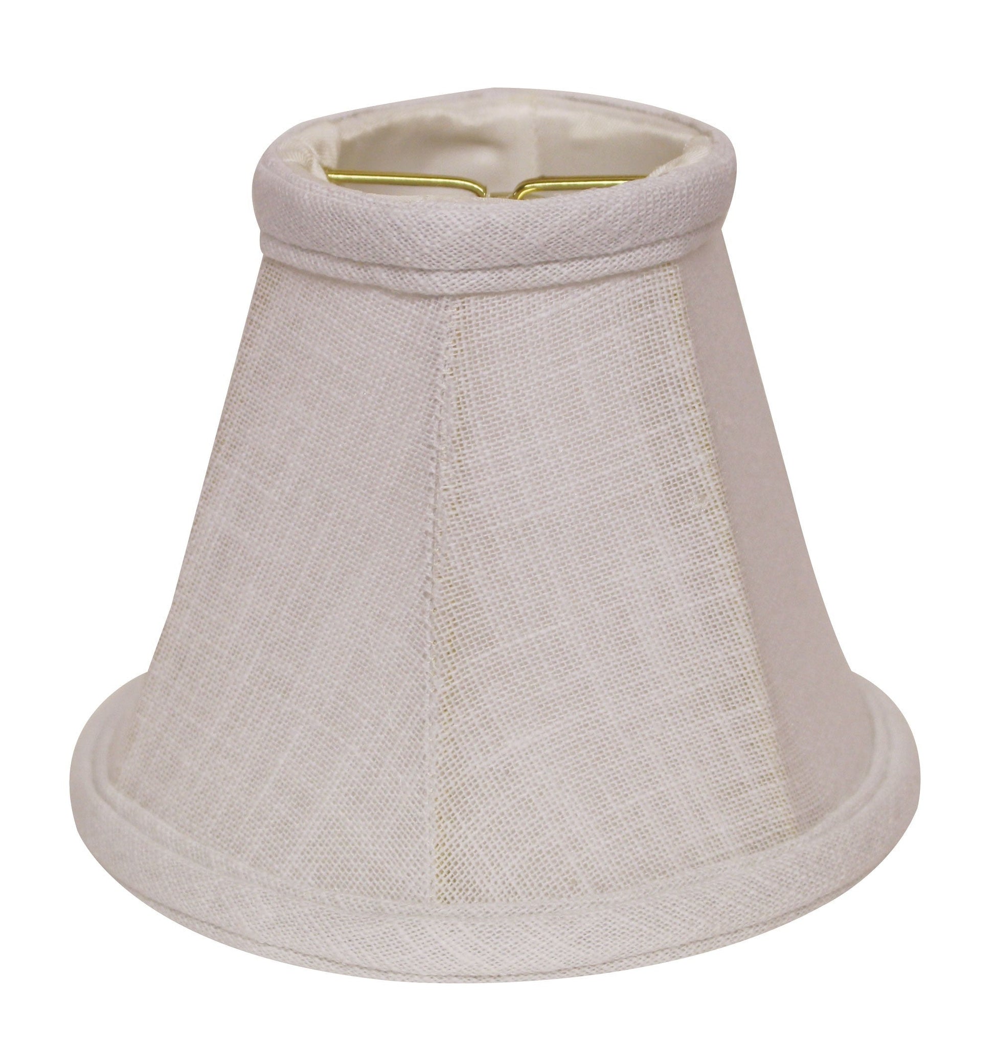 HomeRoots 6" White Premium Chandelier Linen Lampshades in Set of 6