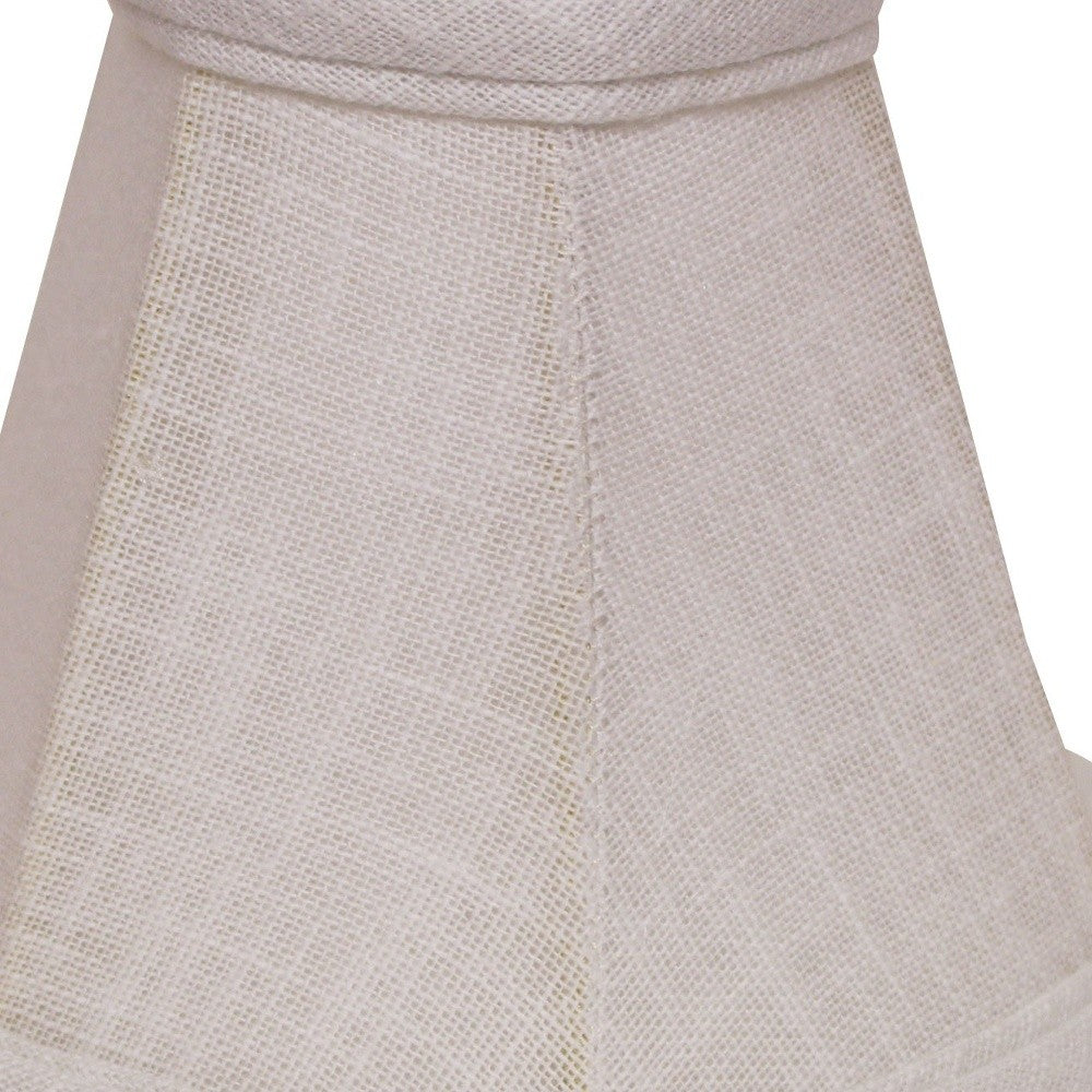 HomeRoots 6" White Premium Chandelier Linen Lampshades in Set of 6