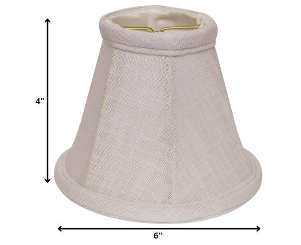 HomeRoots 6" White Premium Chandelier Linen Lampshades in Set of 6