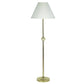 HomeRoots 60" Brass Ceramic Traditional Shaped Floor Lamp With Ivory Empire Shade