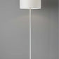 HomeRoots 60" Traditional Shaped Floor Lamp With White Drum Shade in White Finish