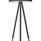 HomeRoots 60" Tripod Floor Lamp With Drum Shade in Black Finish