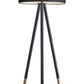 HomeRoots 60" Tripod Floor Lamp With Drum Shade in Black Finish