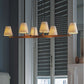 HomeRoots 60" x 14" x 23" Pendant Lamp With White Wood Finish