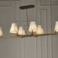 HomeRoots 60" x 14" x 23" Pendant Lamp With White Wood Finish