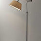 HomeRoots 61" Arched Floor Lamp With Brown Empire Shade in Antique Bronze Finish