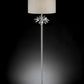 HomeRoots 62" Chrome Traditional Shaped Floor Lamp With Silver Drum Shade