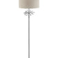 HomeRoots 62" Chrome Traditional Shaped Floor Lamp With Silver Drum Shade