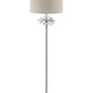 HomeRoots 62" Chrome Traditional Shaped Floor Lamp With Silver Drum Shade