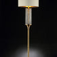 HomeRoots 62" Column Floor Lamp With Off-White Drum Shade in Gold Finish