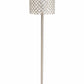 HomeRoots 62" Crystal Bead Metal Floor Lamp With Drum Shade