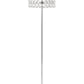 HomeRoots 62" Round Shade Crystal Glam Floor Lamp With Silver Finish