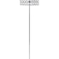 HomeRoots 62" Round Shade Crystal Glam Floor Lamp With Silver Finish