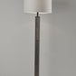 HomeRoots 62" Traditional Shaped Floor Lamp With Off-White Drum Shade and Black Finish