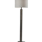 HomeRoots 62" Traditional Shaped Floor Lamp With Off-White Drum Shade and Black Finish