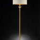 HomeRoots 63" Column Floor Lamp With Off-White Drum Shade in Gold Finish