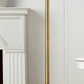 HomeRoots 63" Column Floor Lamp With Off-White Drum Shade in Gold Finish