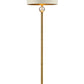 HomeRoots 63" Column Floor Lamp With Off-White Drum Shade in Gold Finish