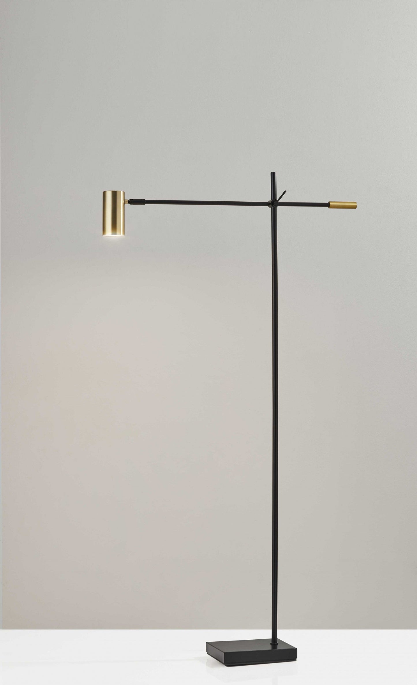 HomeRoots 63" Task Floor Lamp in Matte Black Finish