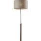 HomeRoots 63" Traditional Shaped Floor Lamp With Beige Drum Shade and Black Finish