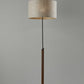 HomeRoots 63" Traditional Shaped Floor Lamp With Beige Drum Shade and Black Finish