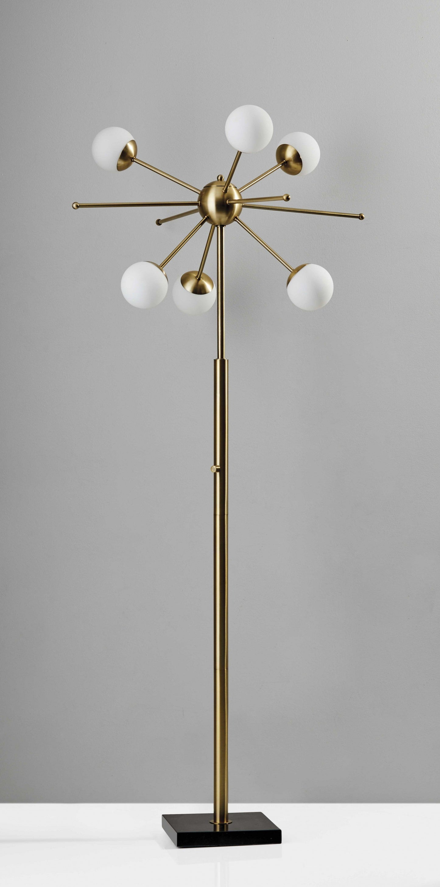 HomeRoots 64" Six Light Novelty Floor Lamp in Brass Finish