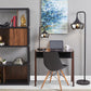 HomeRoots 64" Task Floor Lamp With Bowl Shade in Black Finish