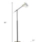 HomeRoots 65" Task Floor Lamp With White Bowl Shade and Gold Finish