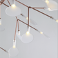 HomeRoots 65" x 65" x 77" Pendant Lamp in Stainless Steel Finish