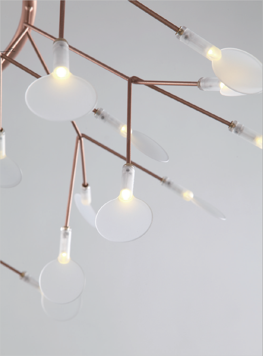 HomeRoots 65" x 65" x 77" Pendant Lamp in Stainless Steel Finish