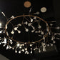HomeRoots 65" x 65" x 77" Pendant Lamp in Stainless Steel Finish