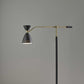 HomeRoots 66" Task Floor Lamp With Cone Shade in Black Finish